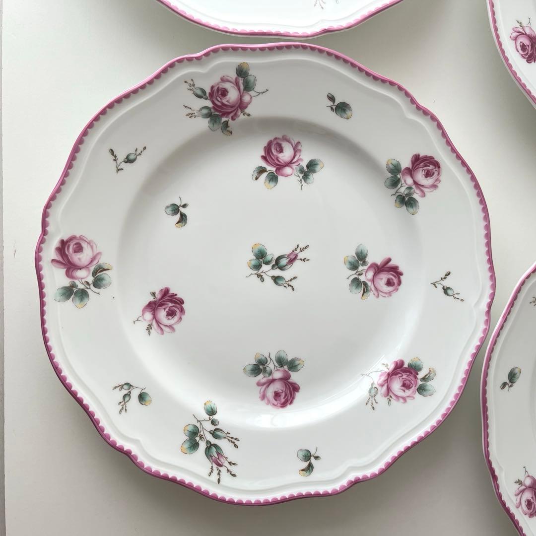 リチャードジノリ　アンティックローズ　皿　プレート　24.5cm 4枚