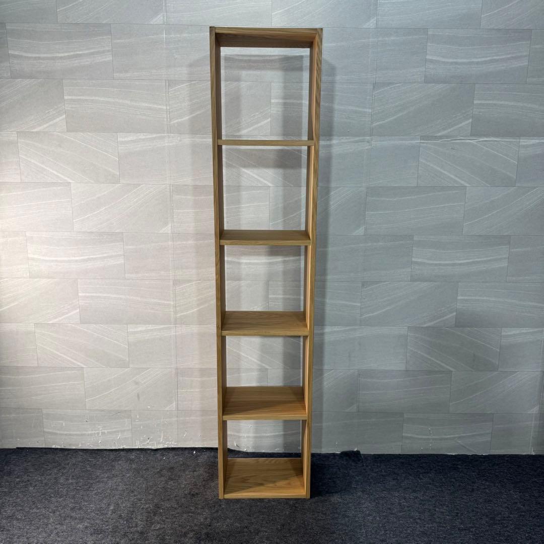無印良品 スタッキングシェルフ 5段 1列 オーク材 人気 美品 d3687