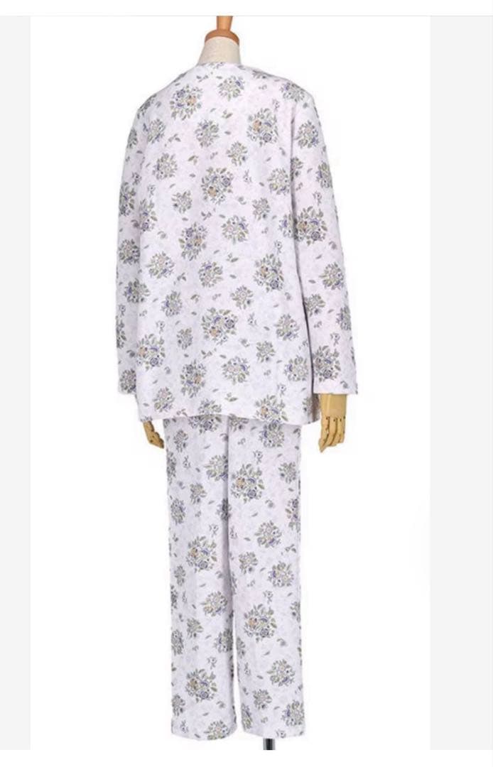 【新品】ミントンMINTON 婦人パジャマ　表側裏側綿100% あったか素材　M