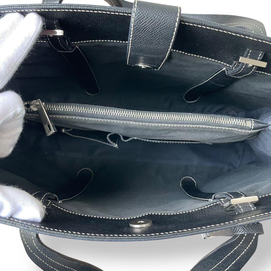 バッグ BALLY Black Leather Tote Bag Business A4