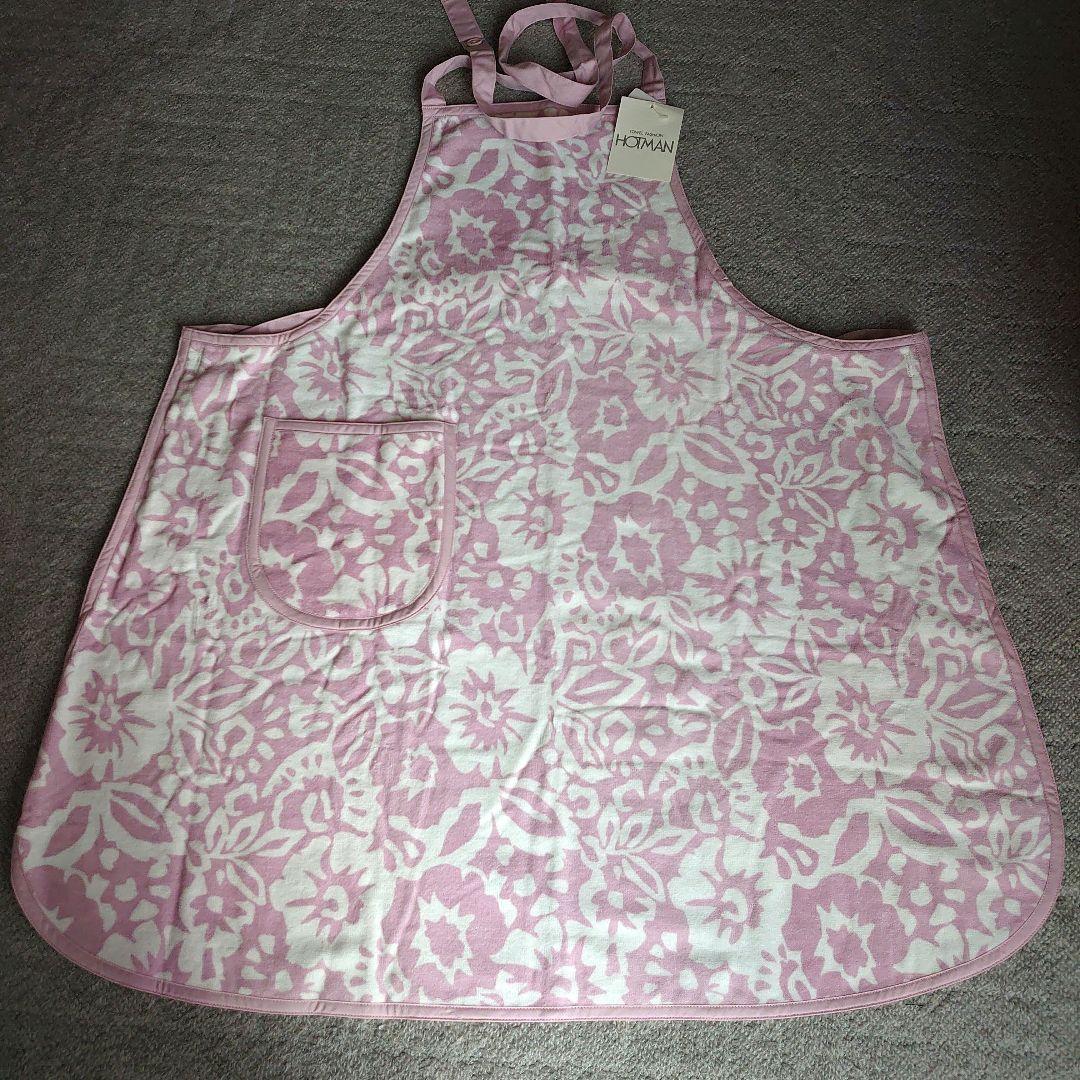 HOTMAN 花柄エプロン ピンク