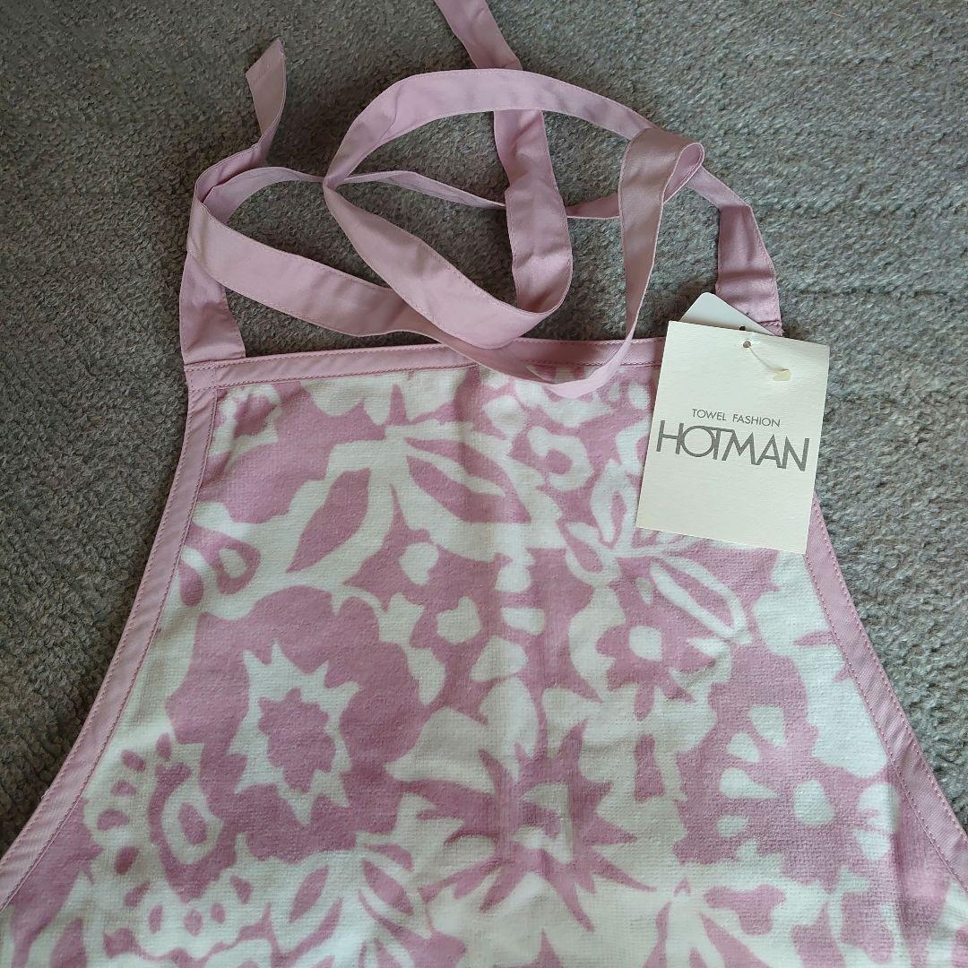 HOTMAN 花柄エプロン ピンク