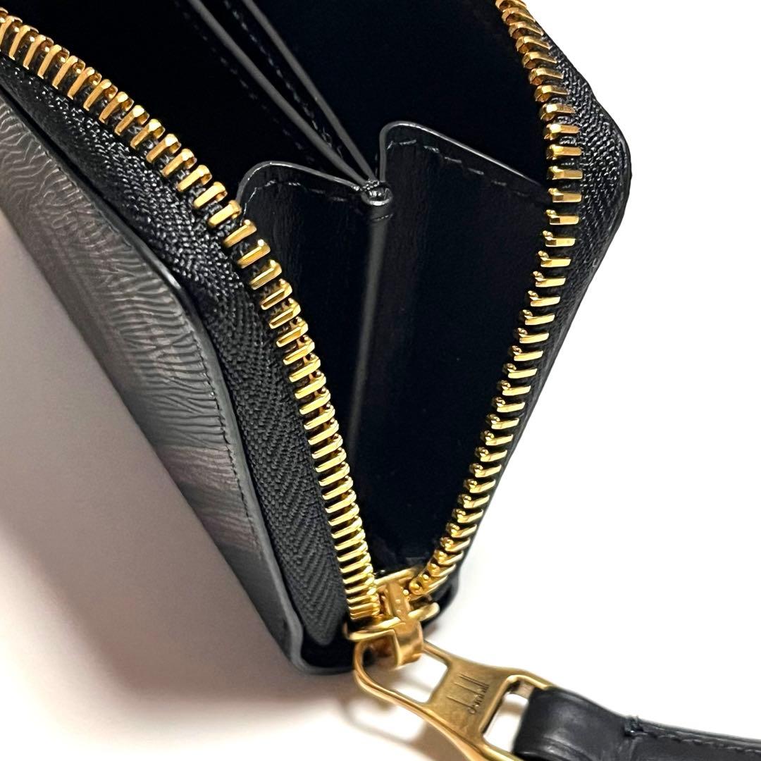 dunhill ケース ブランドロゴ レザー ブラック 美品 未使用 箱付