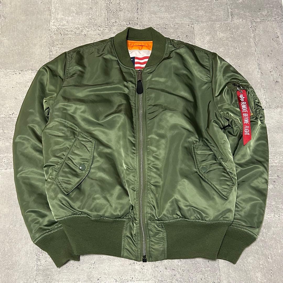 【ALPHA】ma1 フライトジャケット 星条旗 リバーシブル M