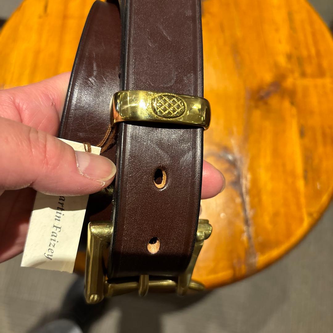 chogunMartin Faizey ダークブラウンレザーベルト