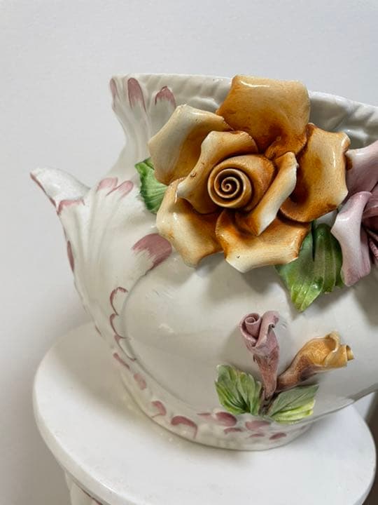 美品 カボティモンテ アール・ヌーヴォー アンティークランプ イタリア製 陶器