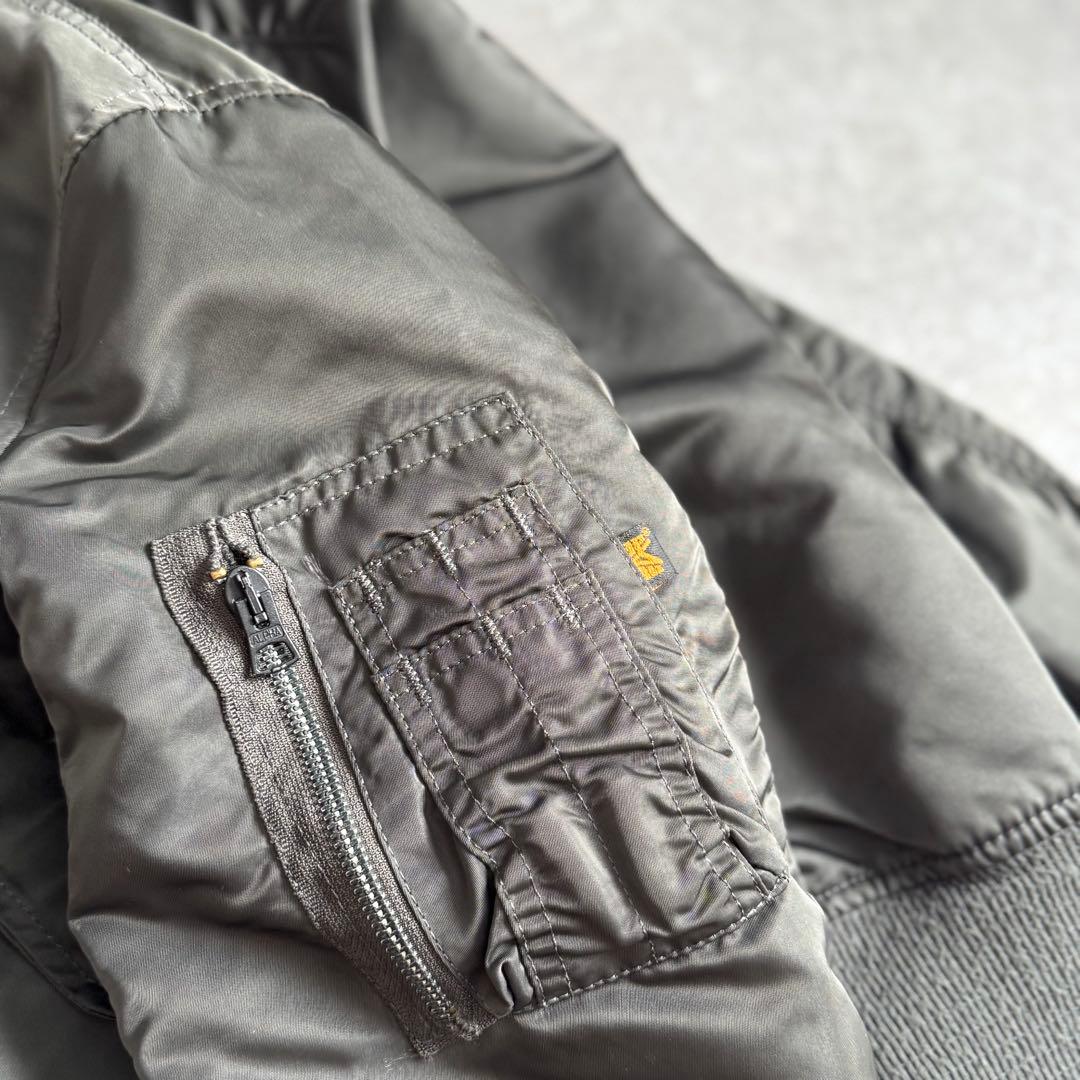 90s USA製 ALPHA \"GROUND CREW\" MA-1 MA1 XS