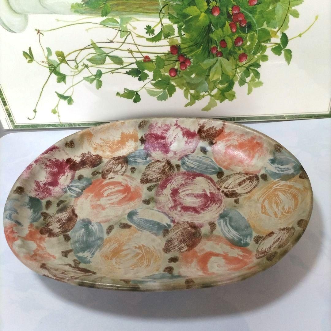 [陶芸家] 堂前守人作 楕円 皿