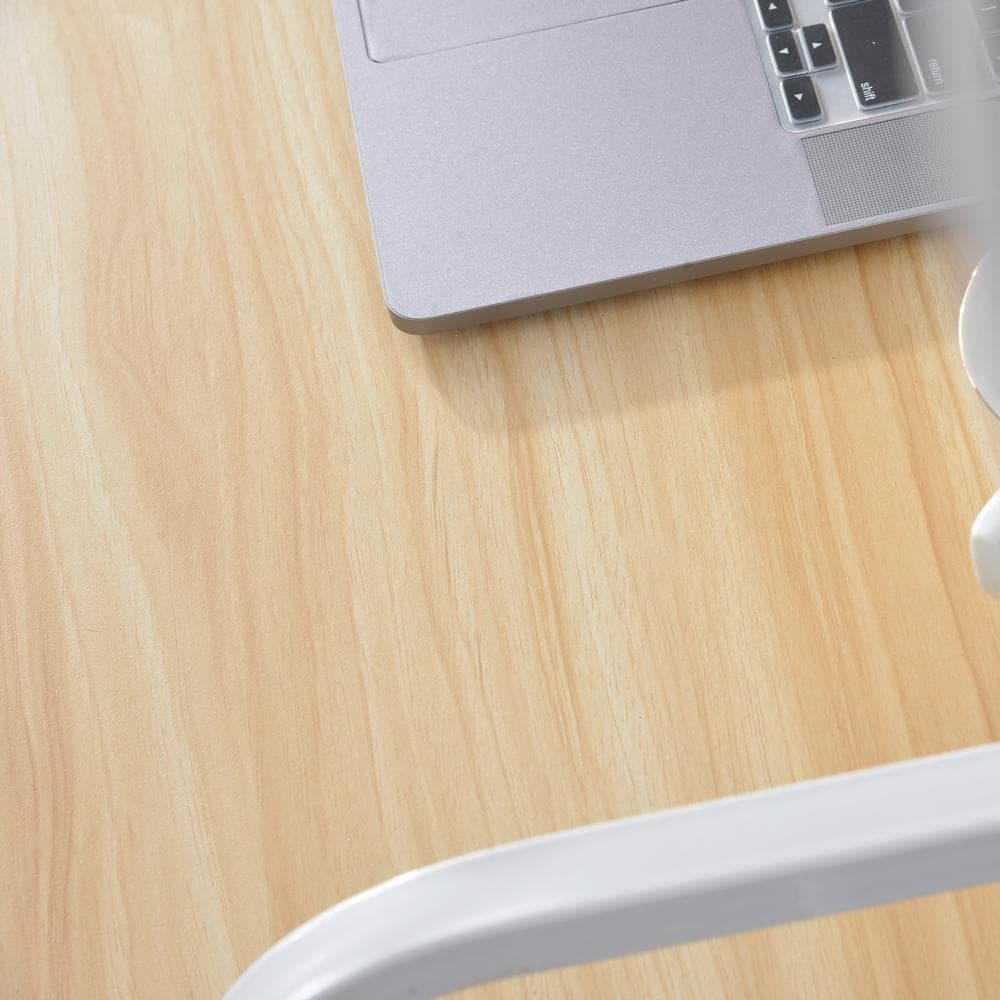 ナチュラル】パソコンデスク 引き出し付き　3段シェルフ付 パソコンデスク 木製