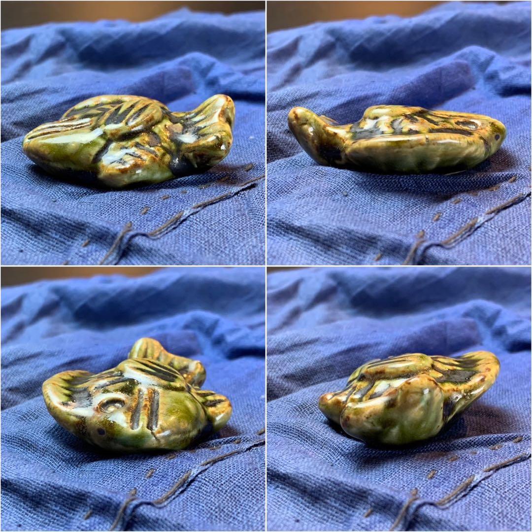 shuiyemikioです。魚　織部焼　箸置