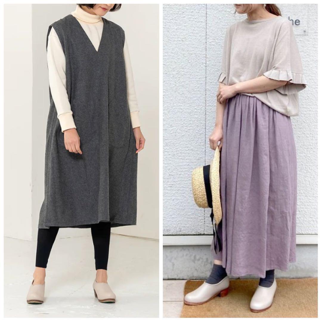 ★ hcubuch / cow leather sabot kinari