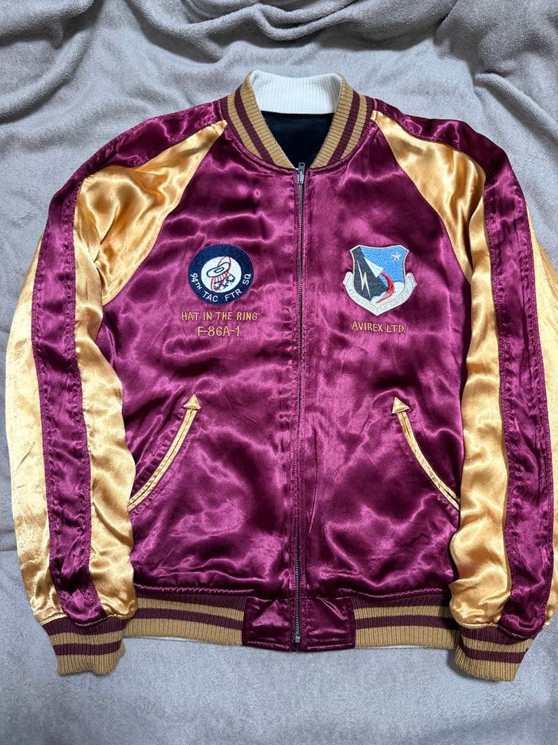 美品２面用 別珍 AVIREX USA 虎鷲 日本限定スカジャン vintage