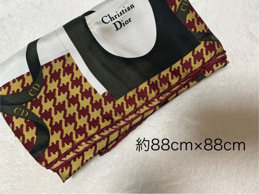 Christian Dior ハウンドトゥーススカーフ 約88cm×88cm
