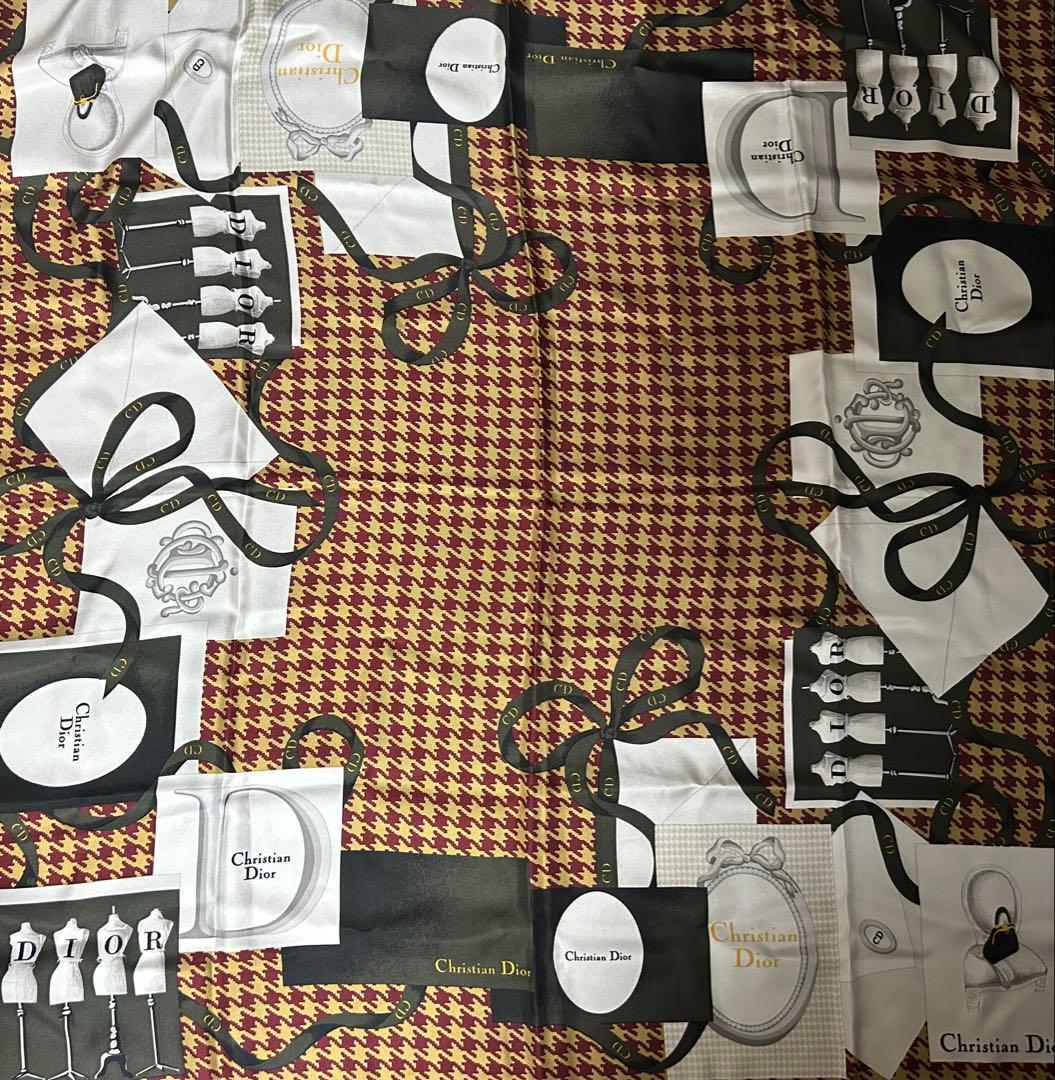 Christian Dior ハウンドトゥーススカーフ 約88cm×88cm