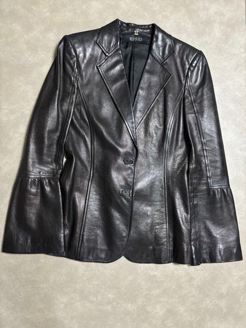 GUCCI ブラック レザージャケット