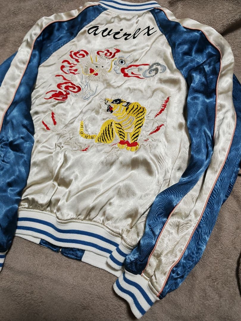 AYIREX USA 日本限定 スカジャン レーヨン 虎鯉