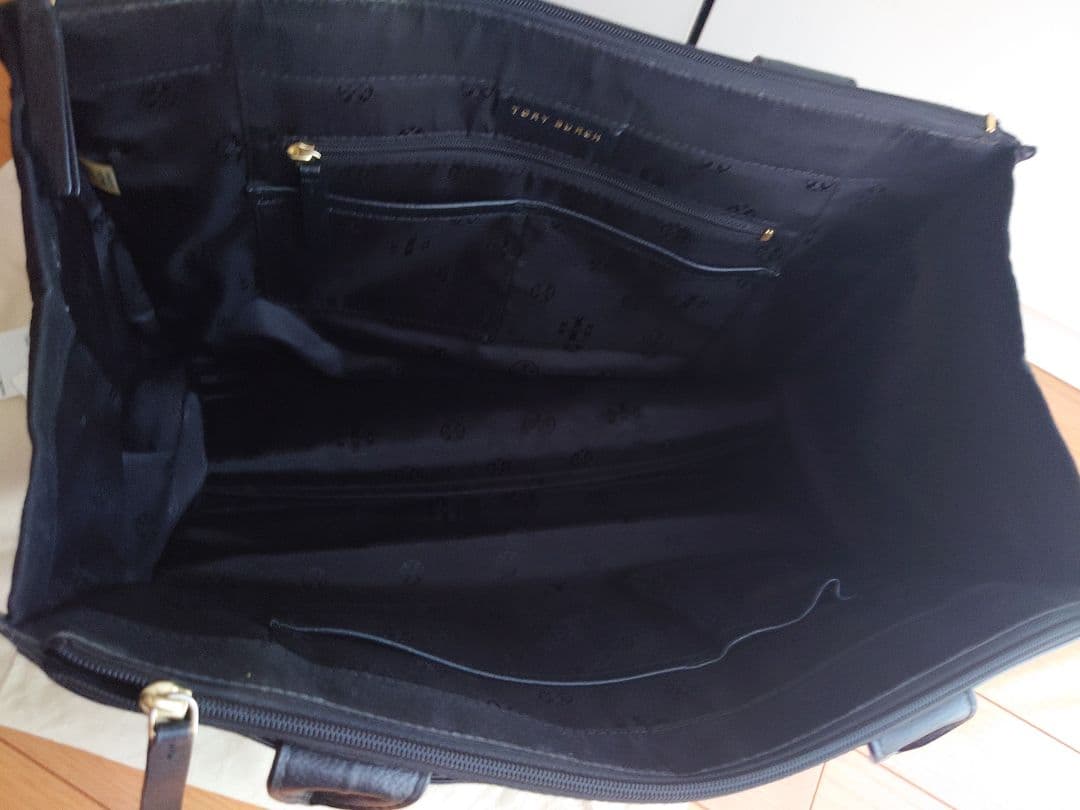 ナディア Tory Burch レザートートバッグ 黒 希少 保管袋 美品