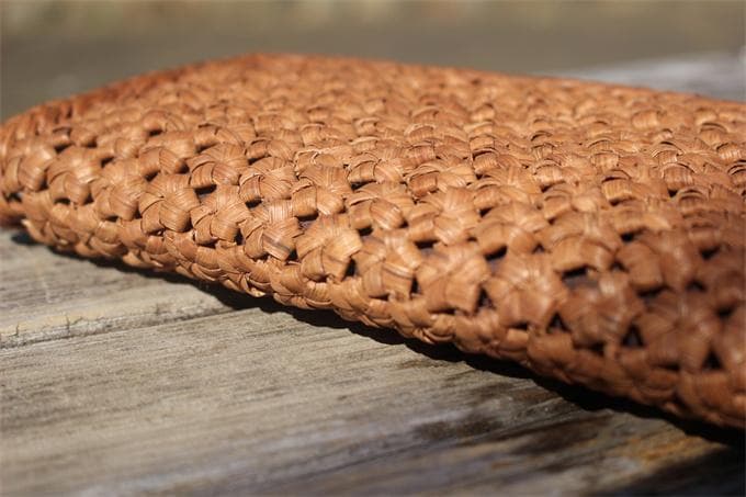 長財布　山葡萄 籠 バッグ 六角花編 小銭入れ　ポーチ財布 　ケース