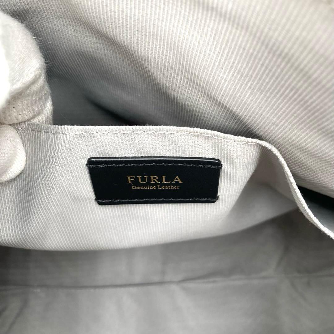 極美品✨FURLA フルラ トートバッグ レザー A4可 ライトグレー 肩掛け