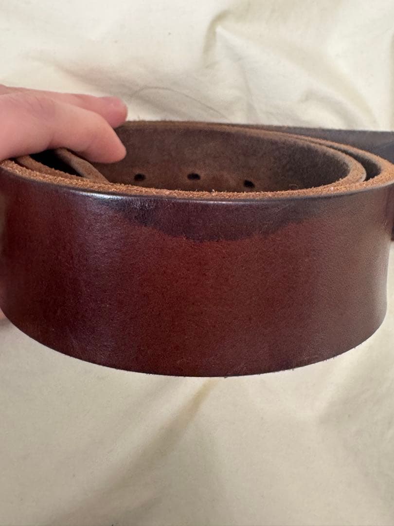visvim plain belt 45mm 32インチ DK.BROWN