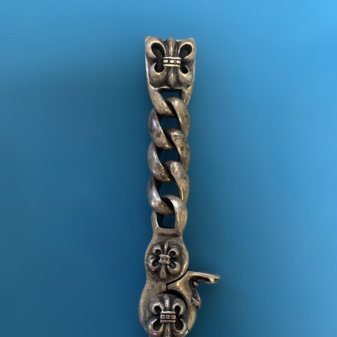 シルバー925 フラワーデザイン金属ベルト 18mm 約17cm