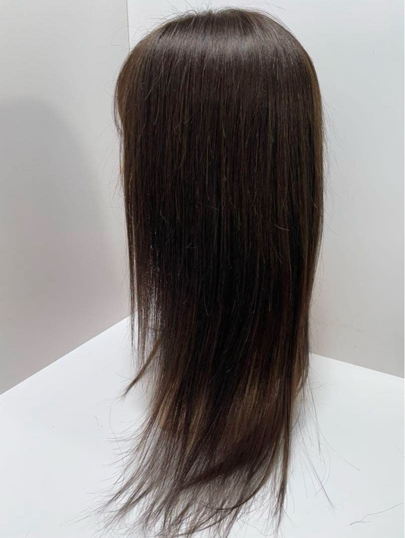 フルウィッグ人毛100%人毛ウィッグ医療ウィッグロングストレート広い頭皮