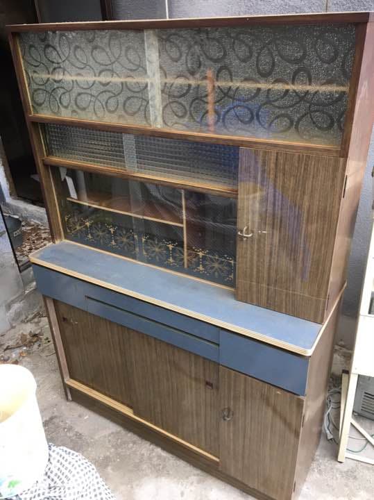 中古 レトロ アンティーク 食器棚