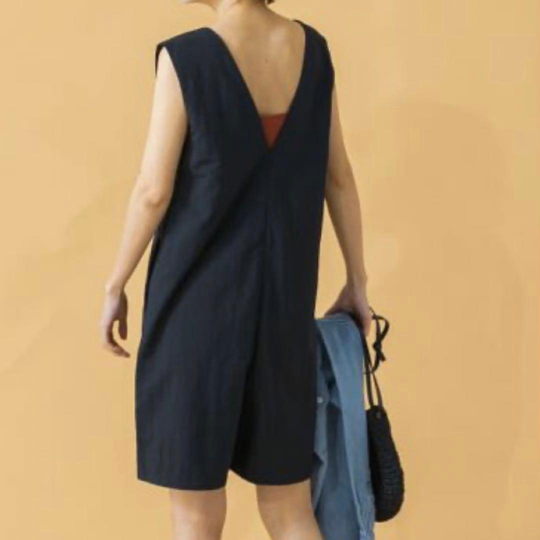 【タグ付き未使用】FbyROSSO/撥水Vネックショートオールインワン