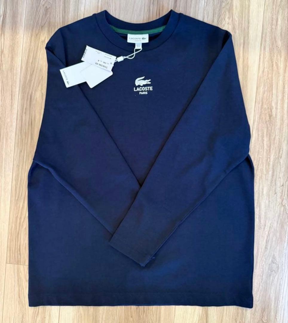 ラコステ LACOSTE PARISロゴヘビーオンス 長袖 Tシャツ LL