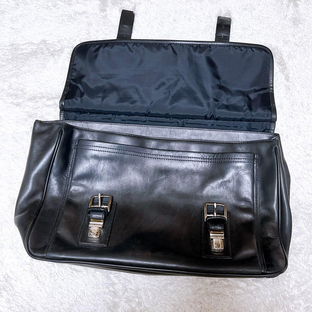 【COACH コーチ】メッセンジャーバッグ ショルダーバッグ レザー 黒 良品