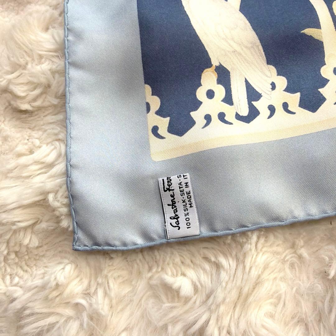 美品 Salvatore Feraggamo フェラガモ アニマル 大判スカーフ