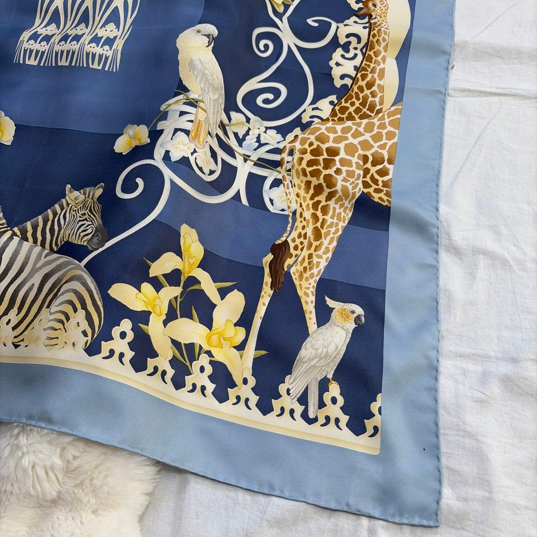 美品 Salvatore Feraggamo フェラガモ アニマル 大判スカーフ