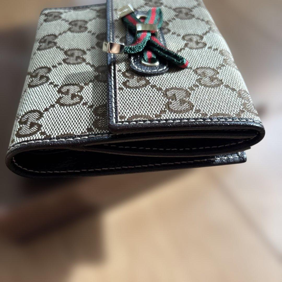 GUCCI シェリーライン　リボン　二つ折り財布