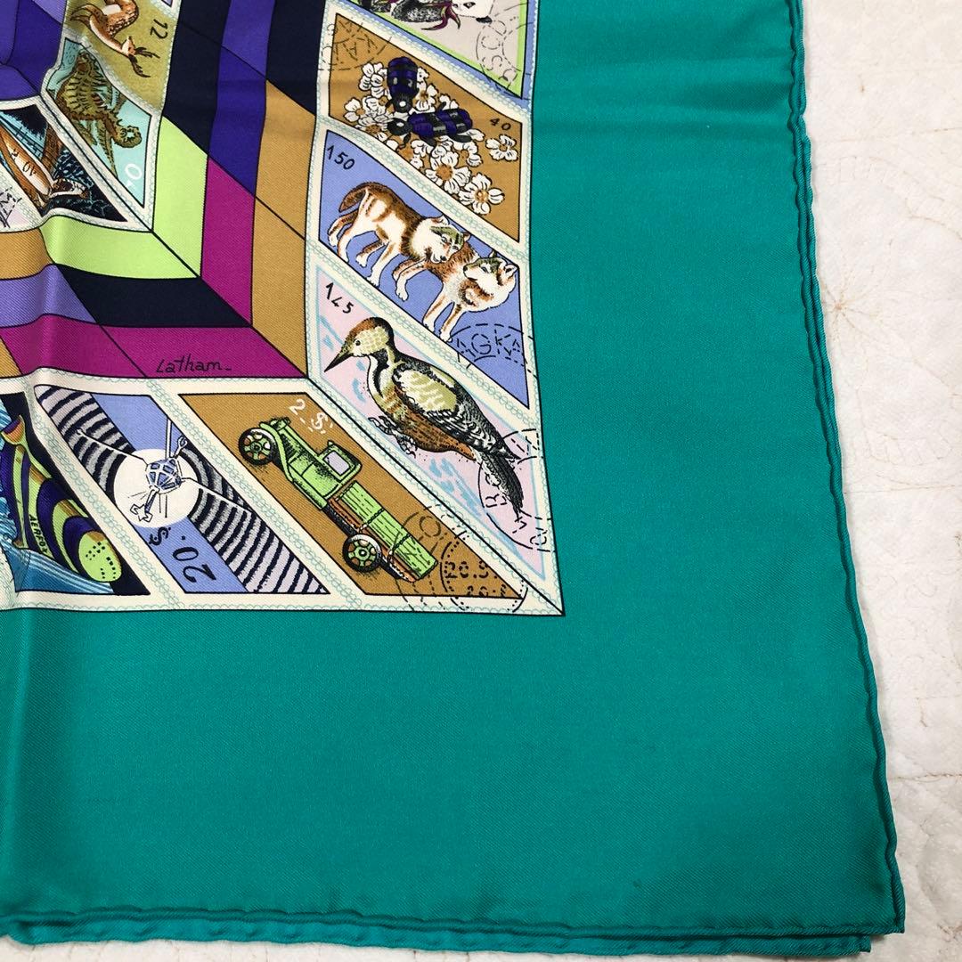 HERMES エルメス　カレ　スカーフ シルク　CORRESPONDANCE
