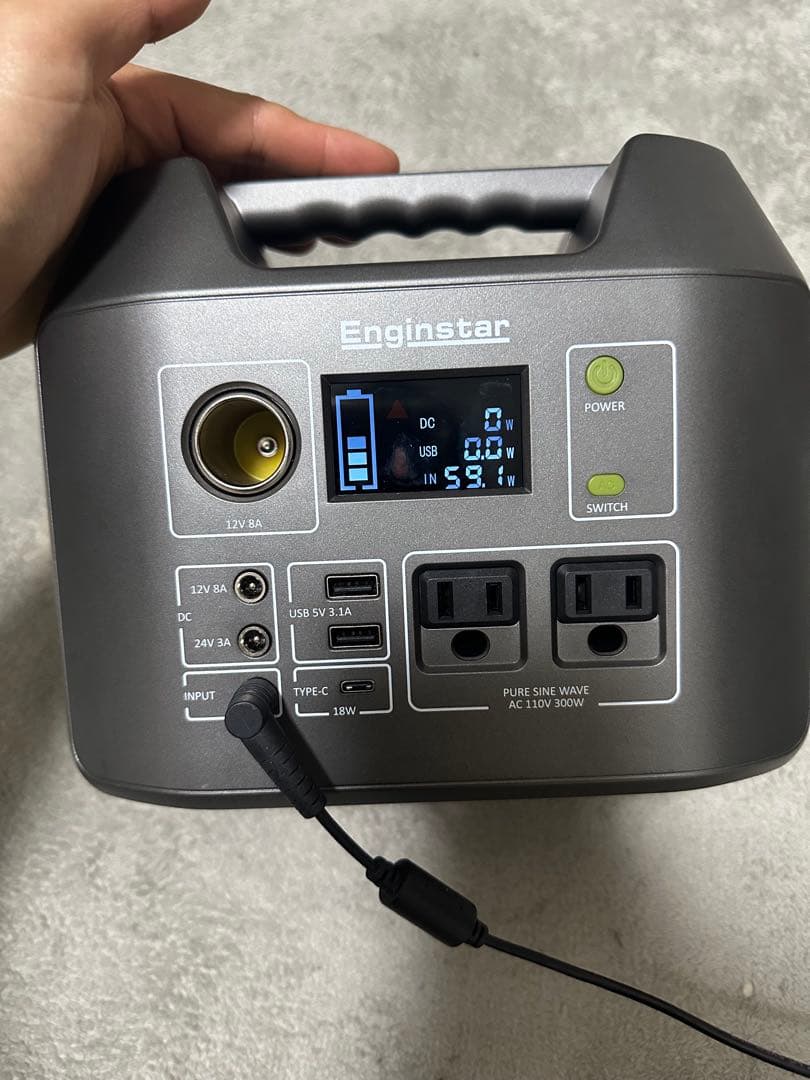 Enginstar ポータブル電源 AC出力300W 407wh