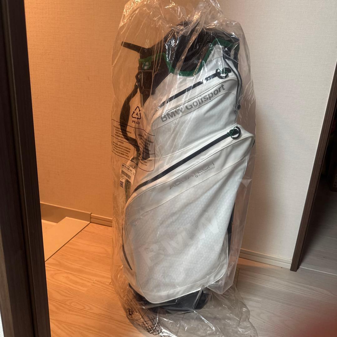 未使用品 Golfsport キャディバッグ 防水 ホワイト/グリーン