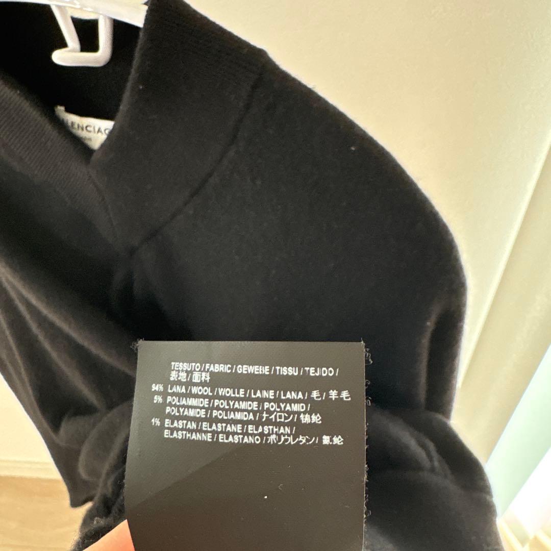 希少暖かいBALENCIAGA ウールブラック オーバーサイズニット