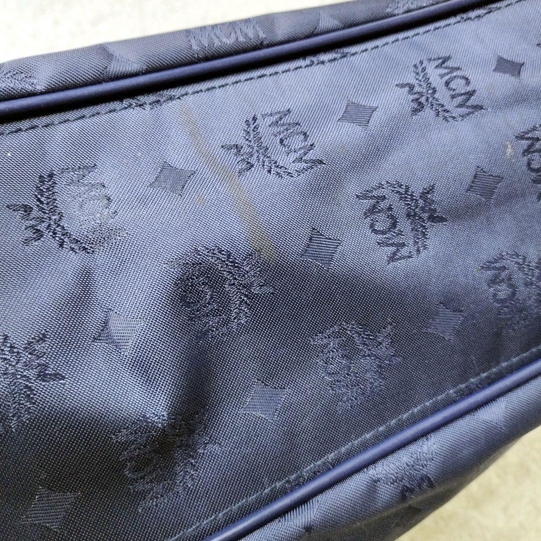 MCM トートバッグ　ヴィセトス柄 ゴールドチェーン　ロゴ金具　レザー 総柄