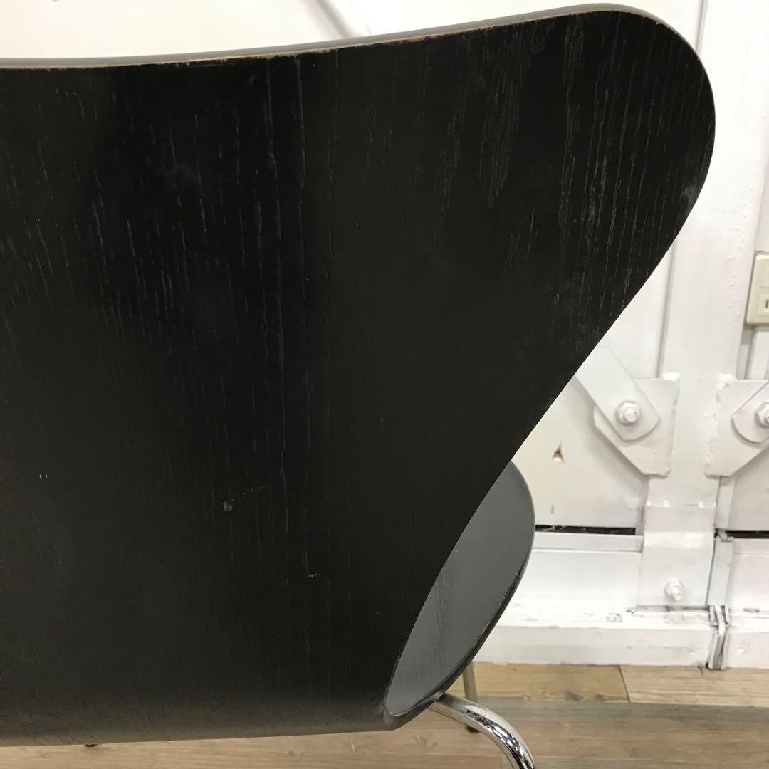 【訳あり・傷多数】 FRITZ HANSEN　セブンチェア　ブラック系 ①