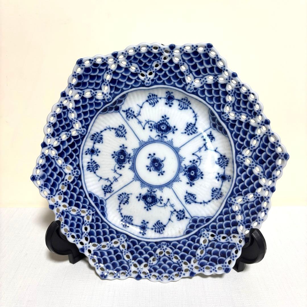 コペンハーゲン　プレート　皿　ブルーフルーテッド