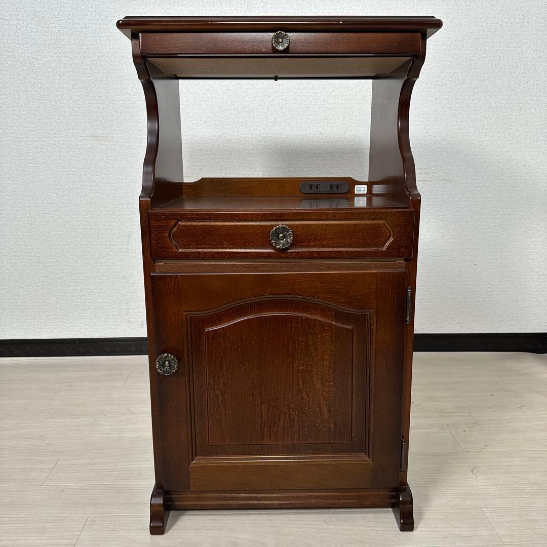 カリモク コロニアル 電話台 TEL台 FAX台 サイドテーブル i4※