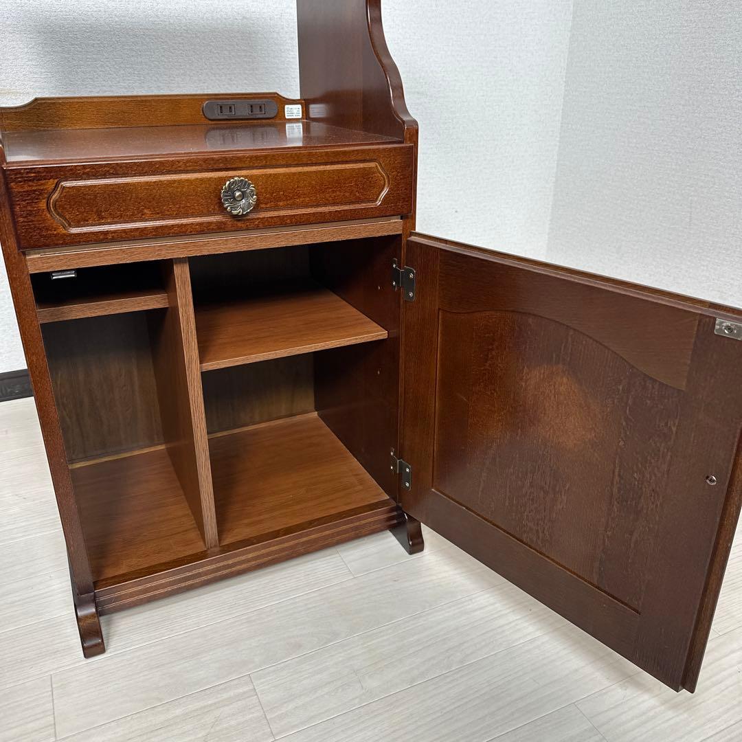 カリモク コロニアル 電話台 TEL台 FAX台 サイドテーブル i4※