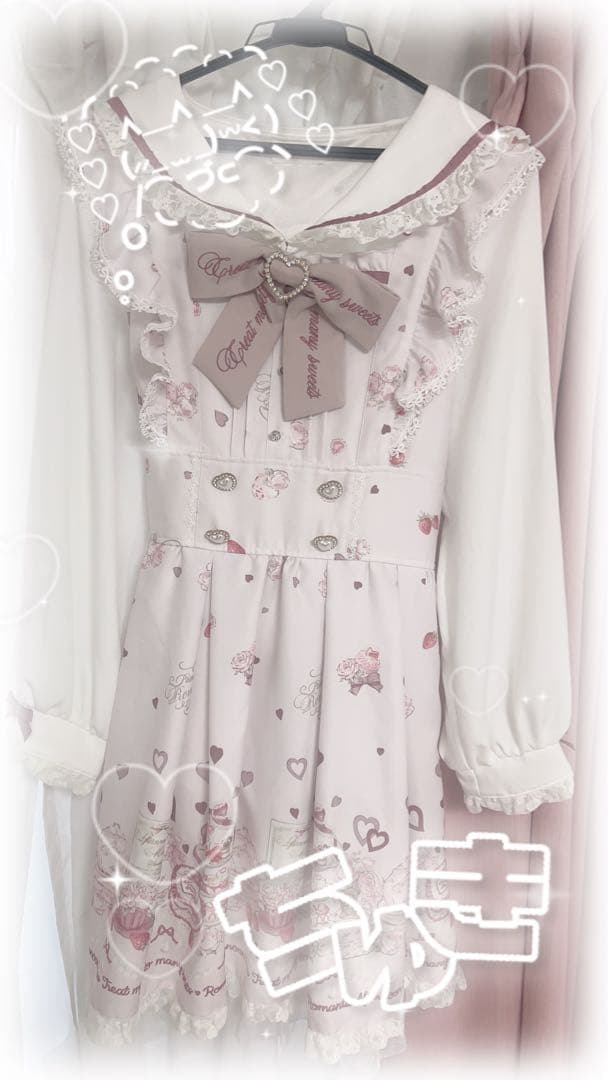 LIZLISA Many Hearts Afternoontea柄ワンピース