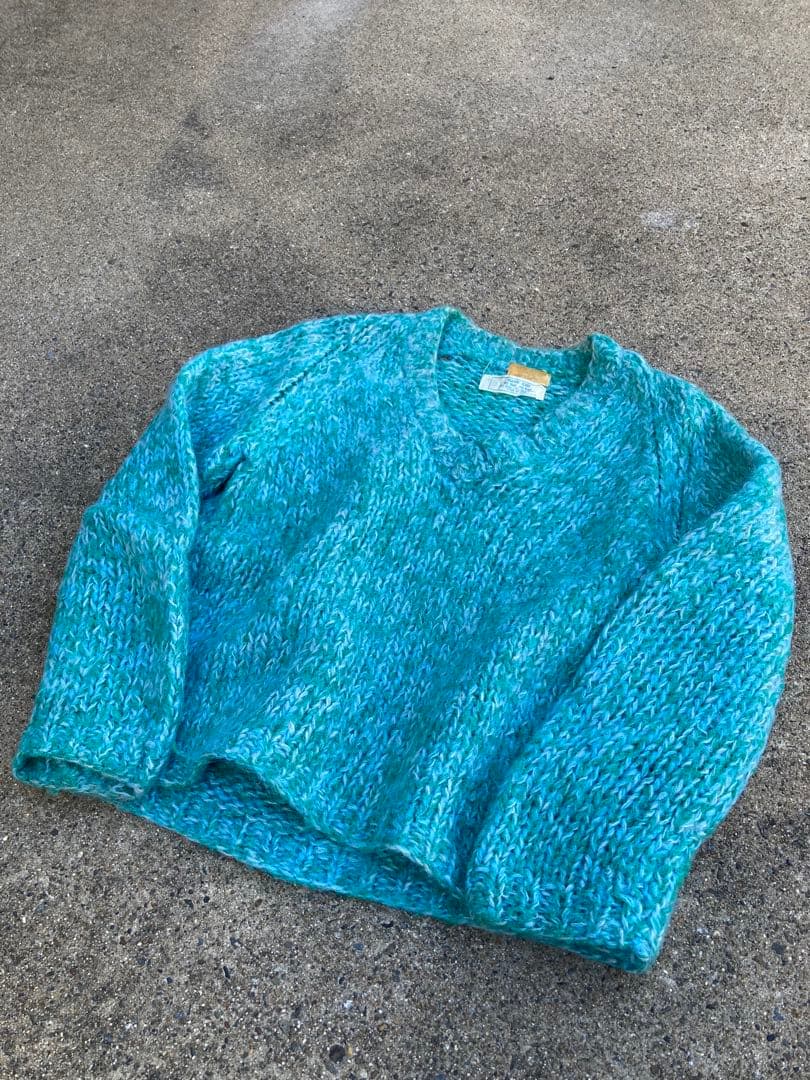 値下60s 70sモヘアニットセーター古着ジャンティークレア