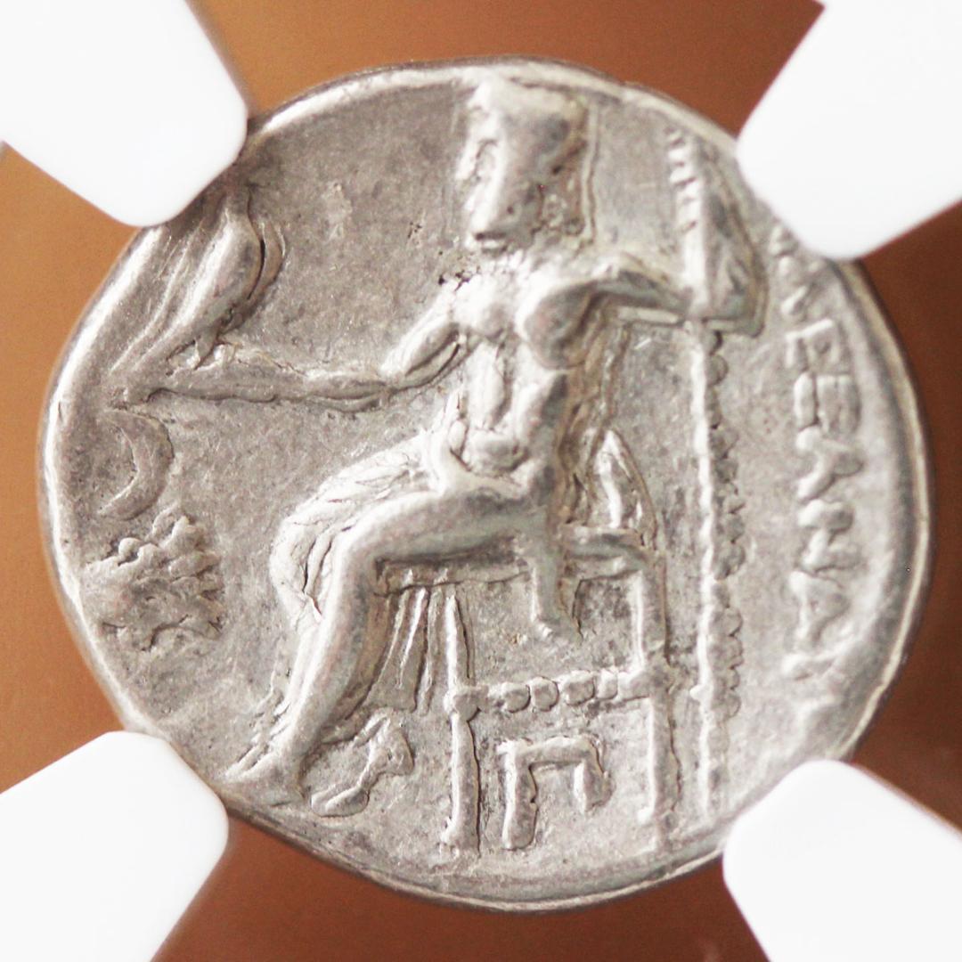 アレクサンドロス3世【VF】 トラキア王国 アレキサンダー大王　ドラクマ銀貨