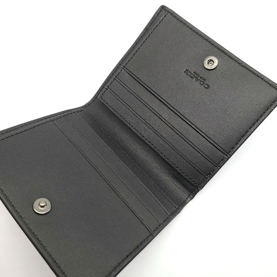 COACH 折り財布 新品 ブラック お札入れ 小銭入れ カード入れ
