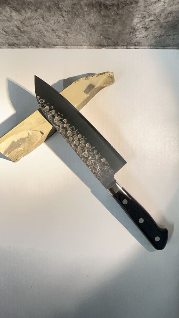 【新品未使用】高村刃物　175㎜三徳包丁　鎚目打【日本製和包丁】V10鋼