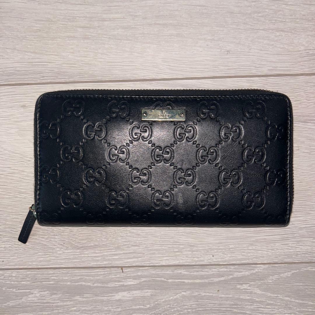 安くなってます‼️GUCCI ブラックレザー 長財布