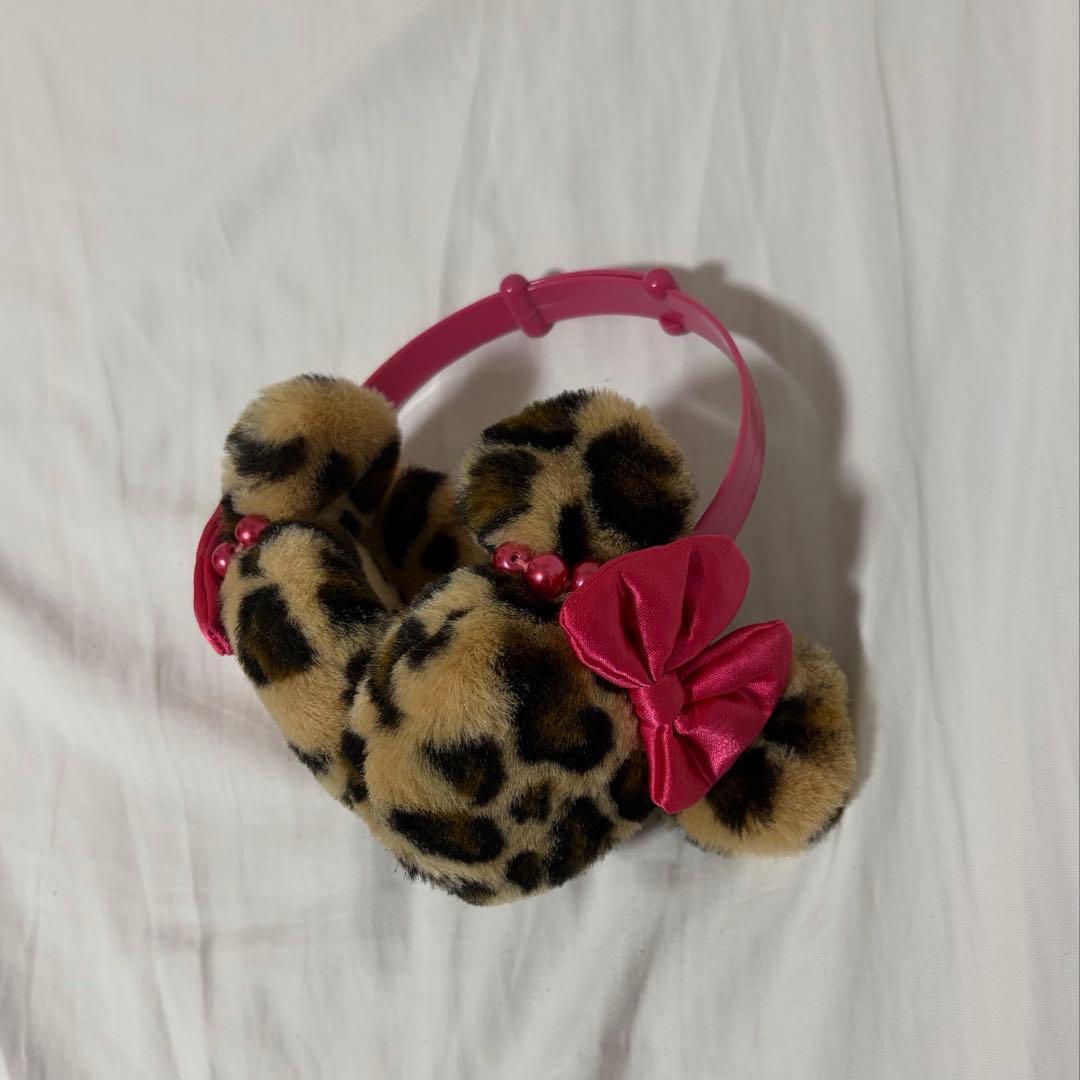 ディズニー　Disney ミニー　イヤーマフ　耳あて　ヒョウ柄