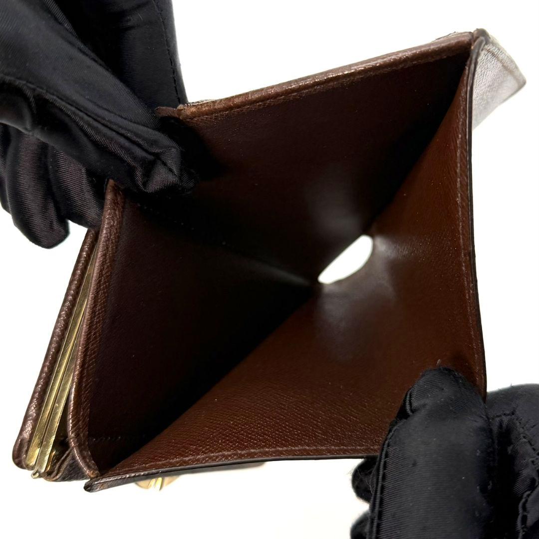 良品 ルイヴィトン ダミエ エベヌ ポルトフォイユ ヴィエノワ 財布 がま口